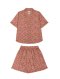 Red Floral Cotton PJ Set
