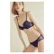 Dark Navy Pleat Push up Bra (Made in Korea)