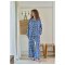 Blue Cotton Daisy Prints Nightwear Set by Skinn Intimate