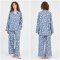 Blue Cotton Daisy Prints Nightwear Set by Skinn Intimate