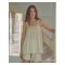 Beige Cotton Camisol with Padding Set (Made in Korea)