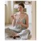 เซตชุดนอนพร้อมซับใน รุ่น Cream Cotton Print Camisol Set