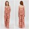 เซตชุดนอนพร้อมซับใน รุ่น Orange Cotton Print Camisol Set