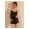 Black Satin Camisol PJ Set by Skinn intimate