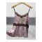 Dark pink Cami Lace Satin Set