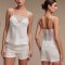 Ivory Lace Camisol Pajamas set by Skinn intimate