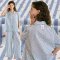 Blue Strip Cotton PJ Set