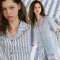 Blue Strip Cotton PJ Set