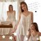 เซตชุดนอนพร้อมซับใน รุ่น Soft Cotton Camisol Set