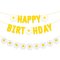 เซ็ท  ธงราว Happy Birthday + daisy