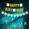 เซ็ท  ธงราว Happy Birthday + daisy