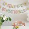 ธงราว  Happy  Birthday  สีพาสเทลฟรุ้งฟริ้ง