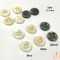 Imitation shell buttons,  21 mm.