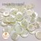 White MOP Buttons 20 mm