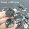 Square Buttons Black Pearl 25 mm