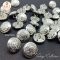 Silver vintage buttons 20mm