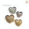 Gold heart-shaped buttons