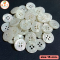 Buttons imitating shell pattern, white, size 15 mm.