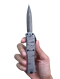 Microtech Hera II Mini D/E Signature Series Brushed Metal Mummy Wrap (1702M-1 BMHWMYS)