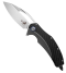 Microtech Matrix Titanium Handle Hand Rubbed Satin Standard Blue Titanium Pivot Collar Carbon Fiber Scales (165C-4 CFTI)