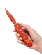 Microtech UTX-85 GEN IV D/E St. Patrick's Day Handle - Red Blade - UV Reactive (12324-1 SPDS)