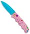 Boker Mini Dessert Warrior® Kalashnikov Dagger Automatic Knife (2.5" Blue) Donut
