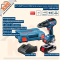 BOSCH GSB 18V-50 Brushless motor สว่านกระแทกไร้สาย แบต 2ก้อน 2.0Ah + แท่นชาร์จ หรือเฉพาะตัวเปล่าได้ (ของแท้/ประกันศูนย์)