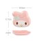 จานตื้น ทรงหน้าการ์ตูน My Melody ขนาด 25 ซม. สีชมพู