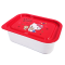 กล่องอาหาร Hello Kitty ทรงเหลี่ยม สีแดงขาว