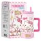 แก้วน้ำเก็บความเย็น พร้อมหลอดดูด Hello Kitty 1.5 มล.
