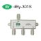 ตัวแยกสัญญาณทีวี DBY รุ่น 301S | 3 ทาง | 1 Port Power Pass | By JJSATs