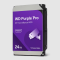 WD Purple Pro Hard Drive Model WD241PURP, 24TB Capacity, SATA Interface, Designed for CCTV Video Recording with DVR/NVR Systems and Smart/AI Cameras, 512MB Cache, 7200 RPM