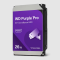WD Purple Pro Hard Drive Model WD260PURP, 26TB Capacity, SATA Interface, Designed for CCTV Video Recording with DVR/NVR Systems and Smart/AI Cameras, 512MB Cache, 7200 RPM