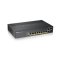 Switch (Network Switch) | Zyxel | GS1920-8HPv2 | 8-Port Gigabit, 2 Combo SFP, PoE 130W, L2 Smart Managed, Nebula Cloud Supported | PoE SFP Managed Switch | By JJSATs