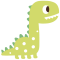 Sticker Flakes Animal - Cute Dino