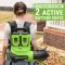 Greenworks เครื่องเป่าใบไม้สะพายหลังแบตเตอรี่ ขนาด 40V พร้อมแบตเตอรีและแท่นชาร์จ