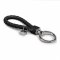 New Bottega Key Ring in Black Leather SHW