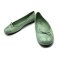 Used Chanel Flat Shoes 36.5 in Green Leather