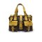 Used Mulberry Roxanne Handbag in Khaki/Yellow Leather GHW
