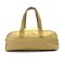 Used Chanel New Travel Vintage Boston Bag  in Yellow Fabric GHW
