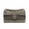 Used Chanel Flap Bag 11.5" in Grey Leather RHW