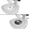 (SF-2TRA-3PL) Zoom Parfocal Trinocular Stereo Microscope 8X-50X Magnification on Track Stand With Top & Bottom LED Lights