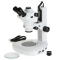 (SF-2TRA-3PL) Zoom Parfocal Trinocular Stereo Microscope 8X-50X Magnification on Track Stand With Top & Bottom LED Lights