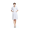 Women's Lab Coat, short sleeves, with blue edges chest pocket