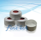 Non-slip White PTFE/red Silicone septa,11 mm crimp -top aluminum cap, 5.5 mm centre hole