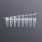 8 Strip tubes, clear tubes