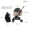 Carini Automatic Folding Pet Stroller - Pink Grey