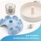 PetDreamHouse SPIN Interactive and Slow Feeder Baby Blue UFO Maze