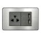 RUMOS PLUS SOCKET WITH USB ALUMINIUM