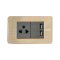 RUMOS PLUS SOCKET WITH USB PINK GOLD